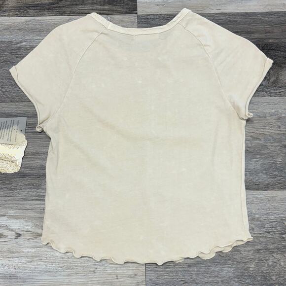 NWT Altar’d State Cream Womens Nashville Honky Tonk S Lettuce Hem Crop T-Shirt - Picture 3 of 11